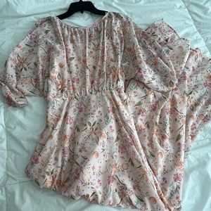 VINTAGE French Silk Gown with Keyhole Back